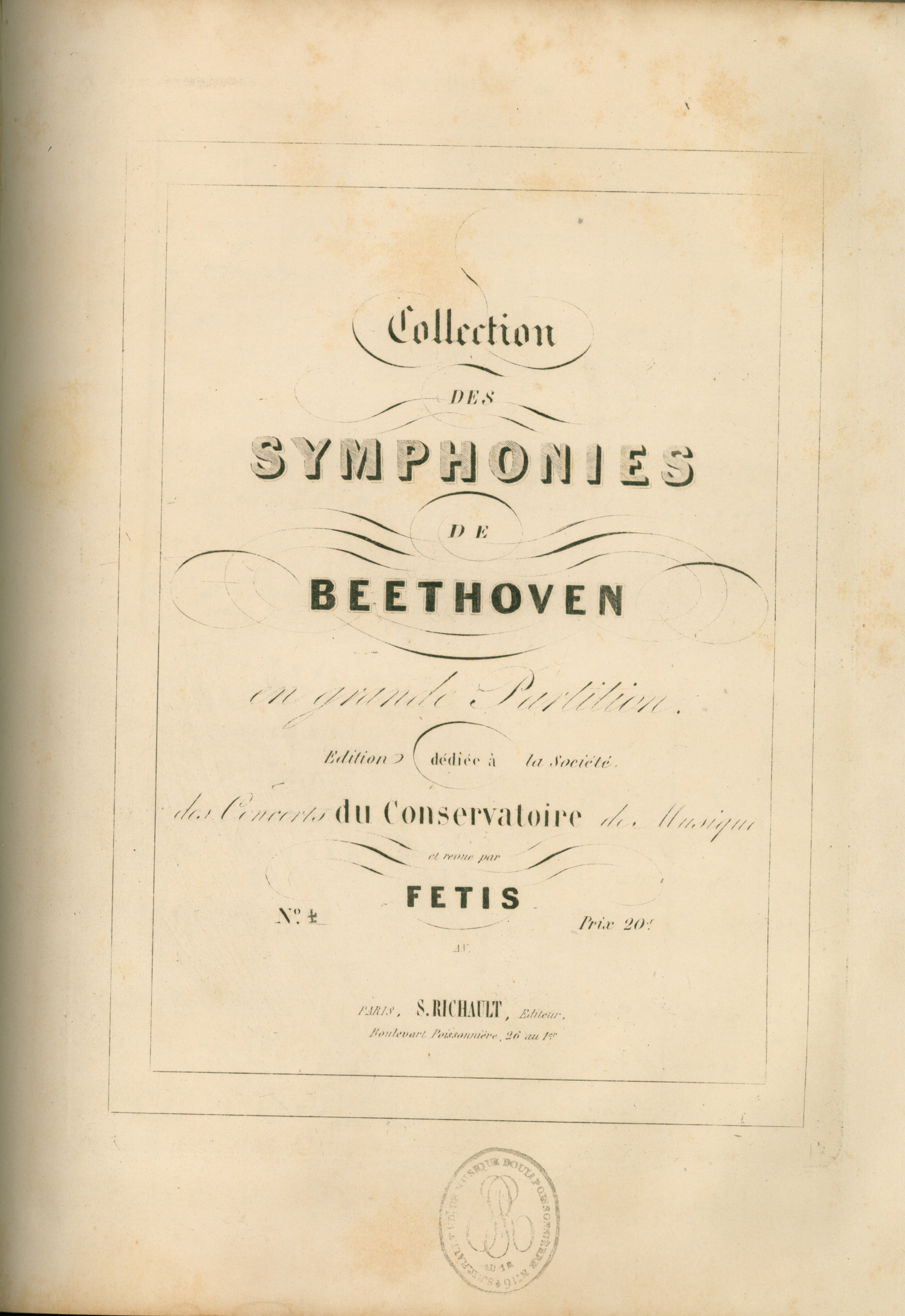 Beethoven Ludwig Van Symphonies 1 4 In Full Score Collection Des